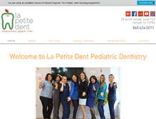 Tablet Screenshot of lapetitedent.com